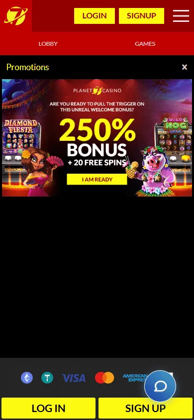Planet 7 Oz Casino mobile promotions